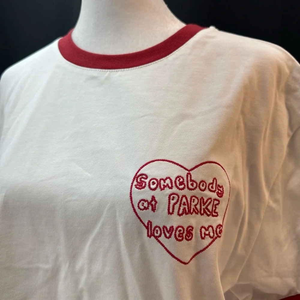 PARKE Valentine Collection Tee with Red Accents L/XL NEW - Picture 2 of 4
